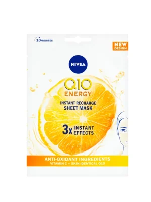 Nivea pleťová maska textilní 1 ks Q10 Energy intenzivní proti vráskám Rychlé Dodání
