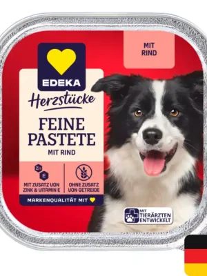 Edeka paštika pro psy 300 g s hovězím masem, zinkem a vitaminem E Sezónní Sleva