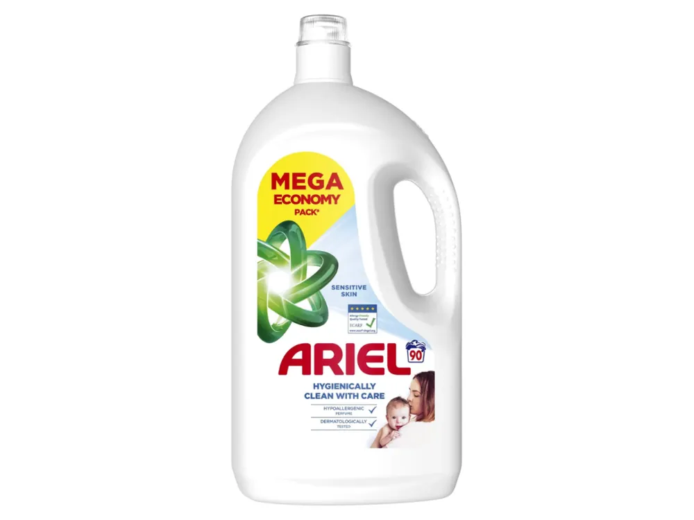 Super Cena Ariel prací gel 90 dávek Sensitive Skin 4,05 l