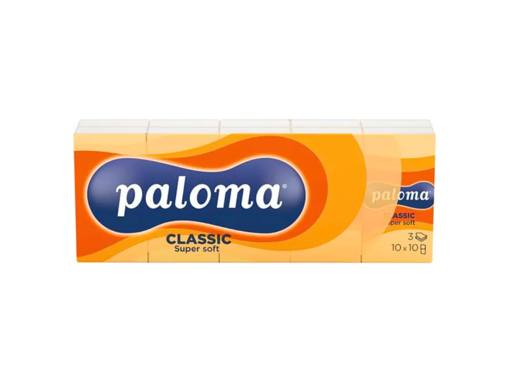 Ihned K Objednání Paloma papírové kapesníčky 10x10 ks Classic Super Soft 3-vrstvé