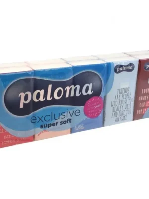 Originální Paloma papírové kapesníčky 10x10 ks Exclusive Super Soft 4-vrstvé