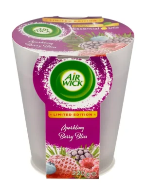 Air Wick svíčka 220 g Essential Oils Sparkling Berry Bliss Objednat Nyní