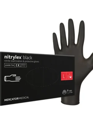 Mercator nitrilové rukavice 100 ks vel. L černé Vysoce Kvalitní