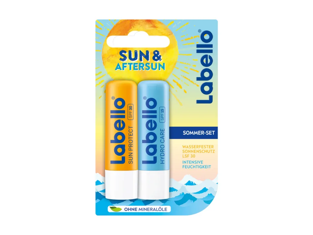 Labello balzám na rty 4,8 g x 2 Hydro Care + Sun Protect SPF30 Expresní Doručení