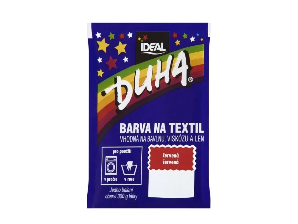 Duha barva na textil 15 g Červená Levný