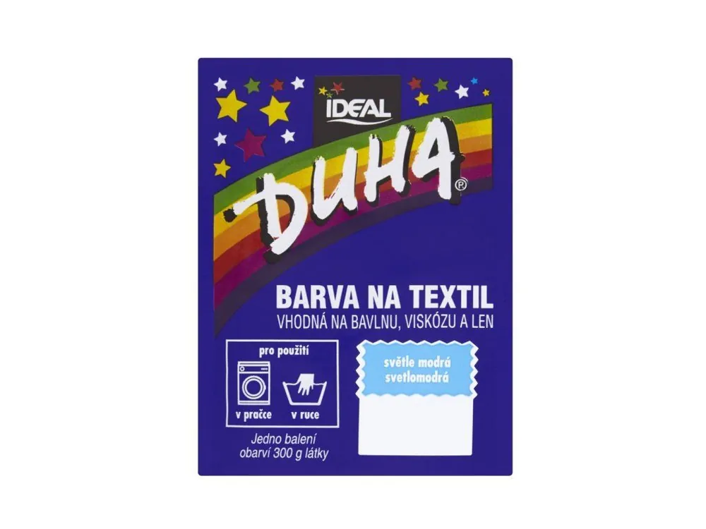 Nejprodávanější Duha barva na textil 15 g Světle modrá