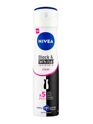 Dokud Zásoby Vydrží Nivea antiperspirant sprej 150 ml Invisible Black & White Clear