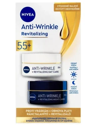 Tovární Cena Nivea Duo denní + noční krém 2x50 ml Anti-wrinkle 55+