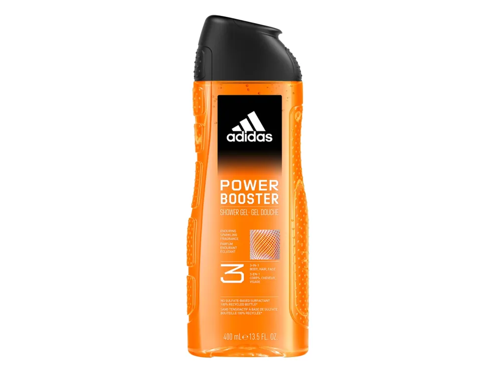 Značkový Adidas sprchový gel 400 ml Power Booster 3v1