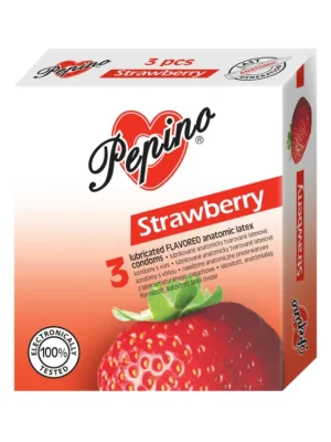 Pepino kondomy 3 ks Jahoda Akční Nabídka