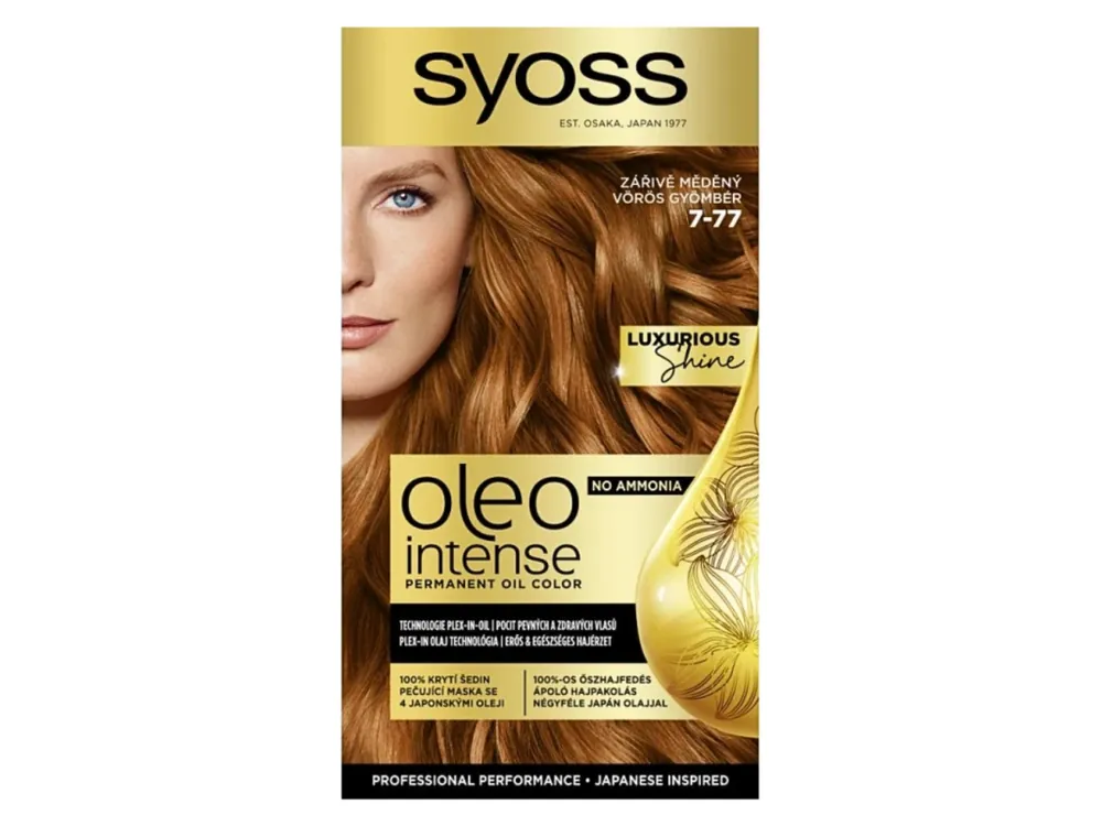 Top Prodej Syoss barva na vlasy Oleo Intense 7-77 Zářivě měděný