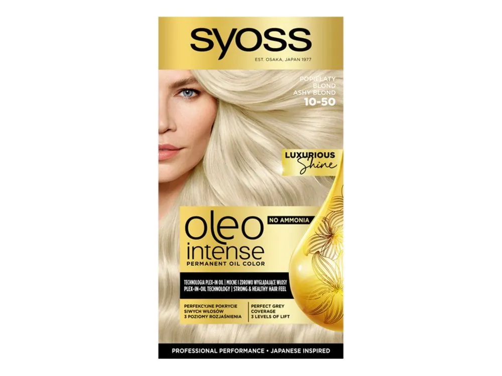 Originální Syoss barva na vlasy Oleo Intense 10-50 Popelavá blond