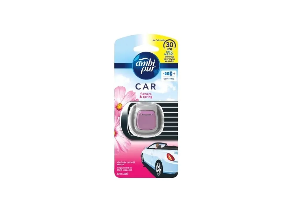 Ambi Pur Car osvěžovač vzduchu do auta 2 ml Flowers & Spring Levný