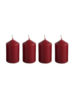 Bony adventní svíčky 4 ks 40x65 mm Bordó Ihned K Objednání