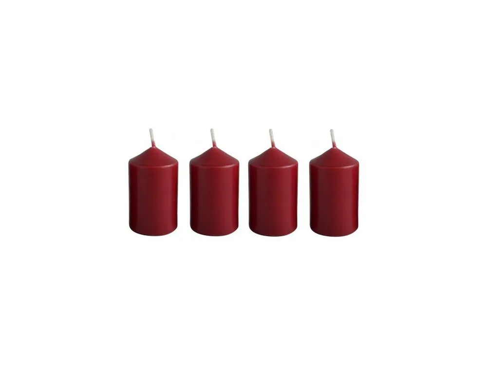 Bony adventní svíčky 4 ks 40x65 mm Bordó Ihned K Objednání