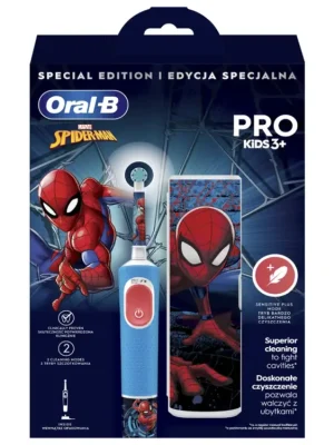 Oral-B elektrický zubní kartáček Kids Pro Spider-Man + cestovní pouzdro Omezená Nabídka