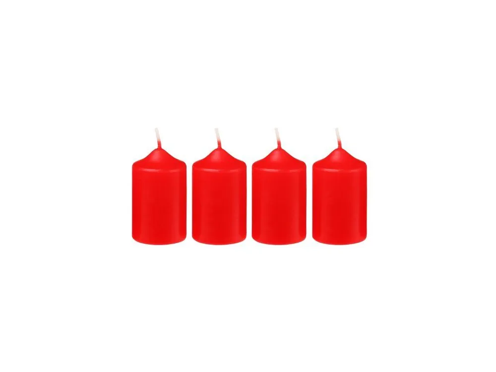 Nejlepší Volba Bony adventní svíčky 4 ks 40x65 mm Červené