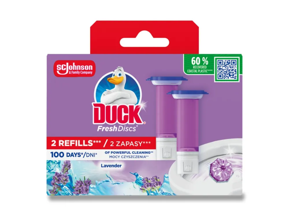 Víkendová Akce Duck WC čistič Fresh Discs náplň 2x36 ml Lavender