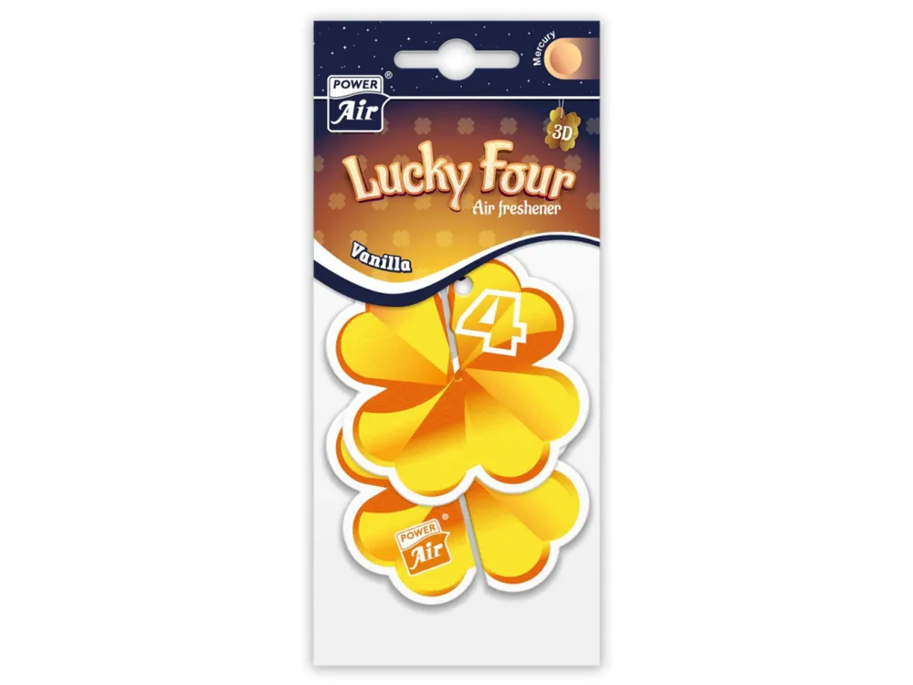 Top Prodej Power Air osvěžovač vzduchu do auta Lucky Four 3D Vanilla