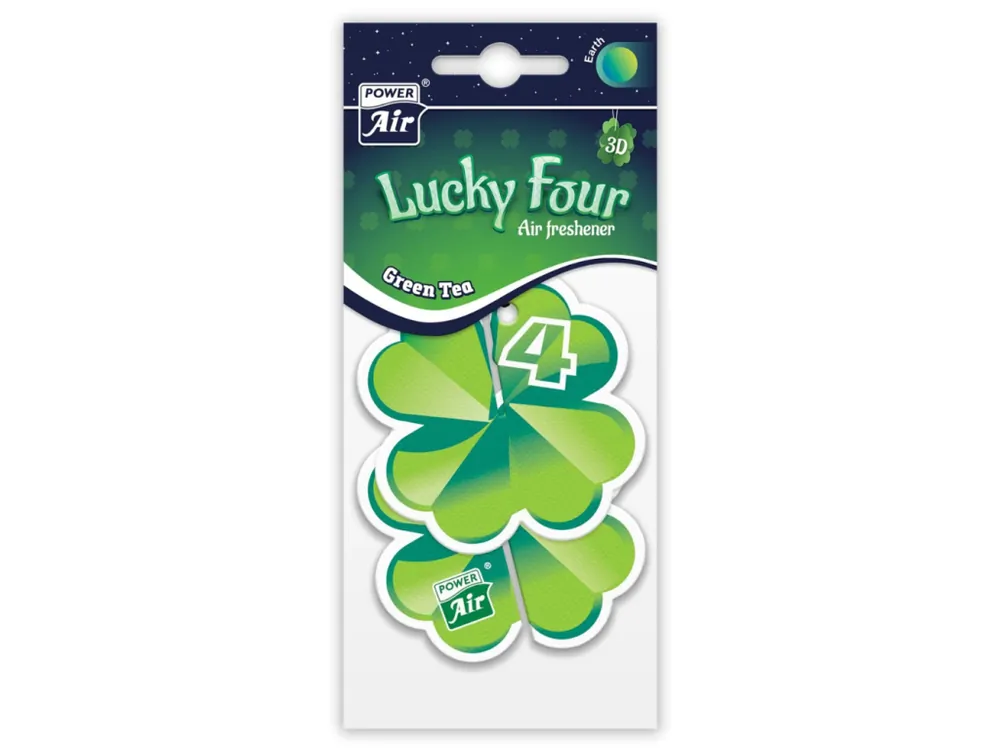 Expresní Doručení Power Air osvěžovač vzduchu do auta Lucky Four 3D Green Tea