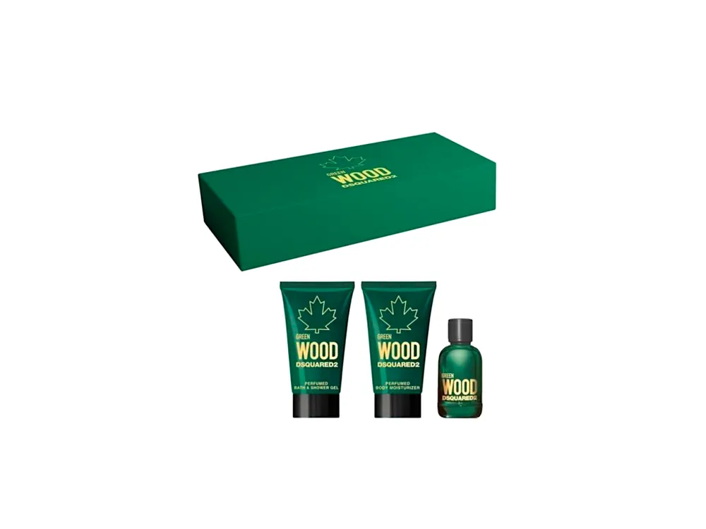 Dsquared2 dárková sada Green Wood (EDT 5ml + sprch.gel 25ml + těl.mléko 25ml) Nízká Cena