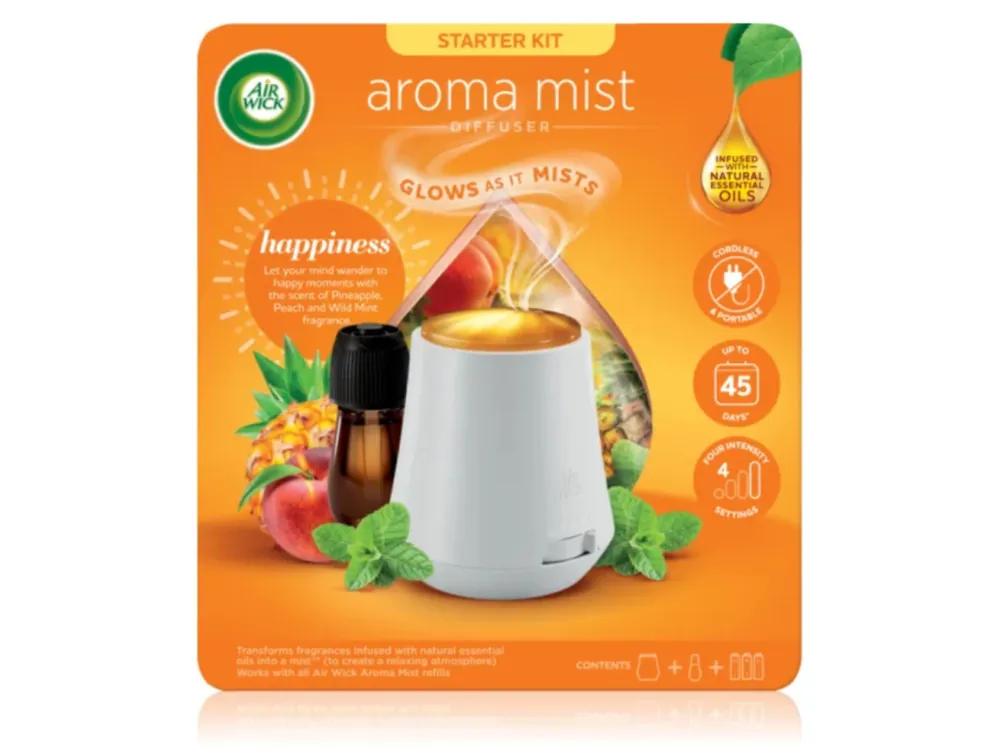 Víkendová Akce Air Wick Essential Mist difuzér s náplní 20 ml Happiness