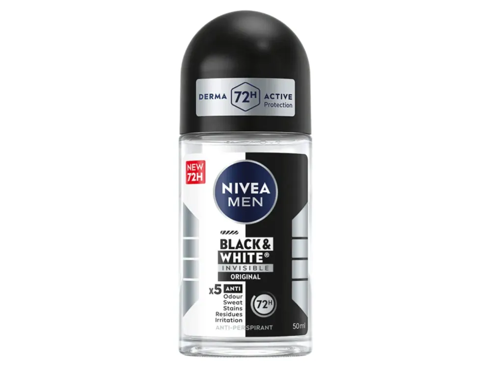 Nivea Men antiperspirant roll-on 50 ml Invisible Black & White Original Tovární Cena