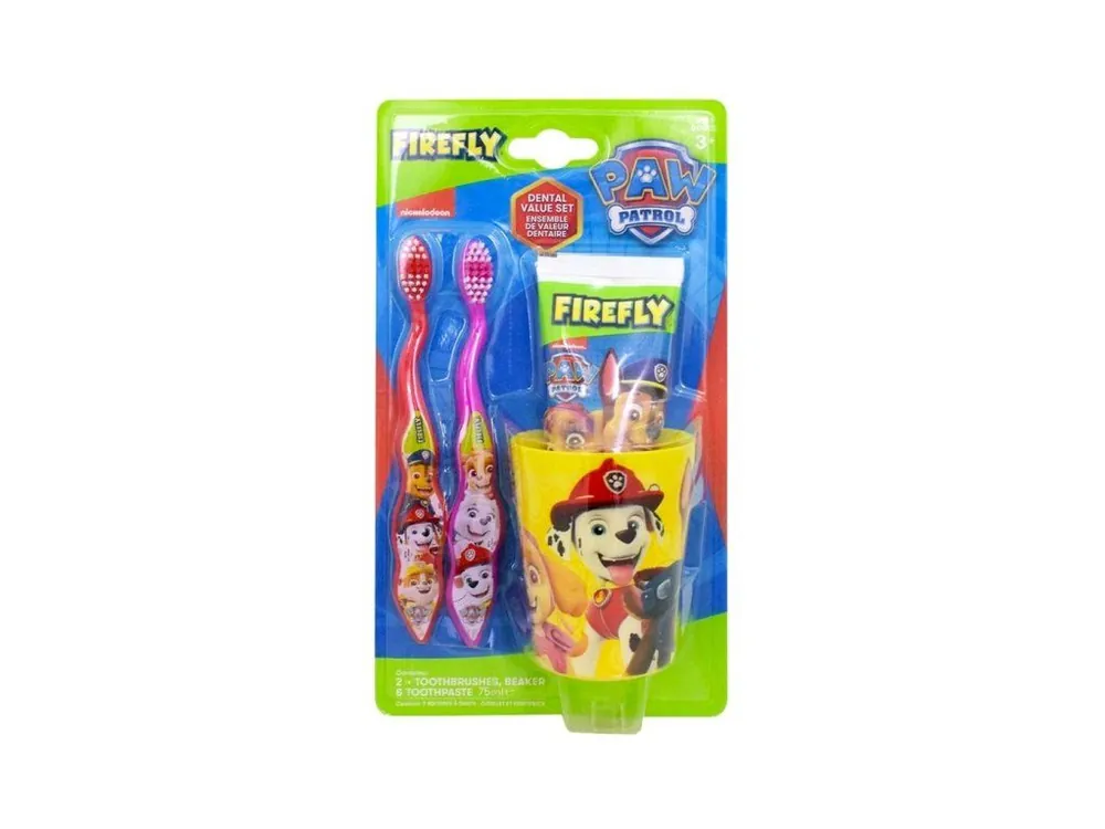 Tlapková Patrola sada (zubní kartáček 2 ks + pasta 75 ml + kelímek) Časově Omezené