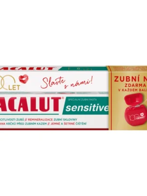 Lacalut zubní pasta 75 ml Sensitive + zubní nit zdarma Akční Cena