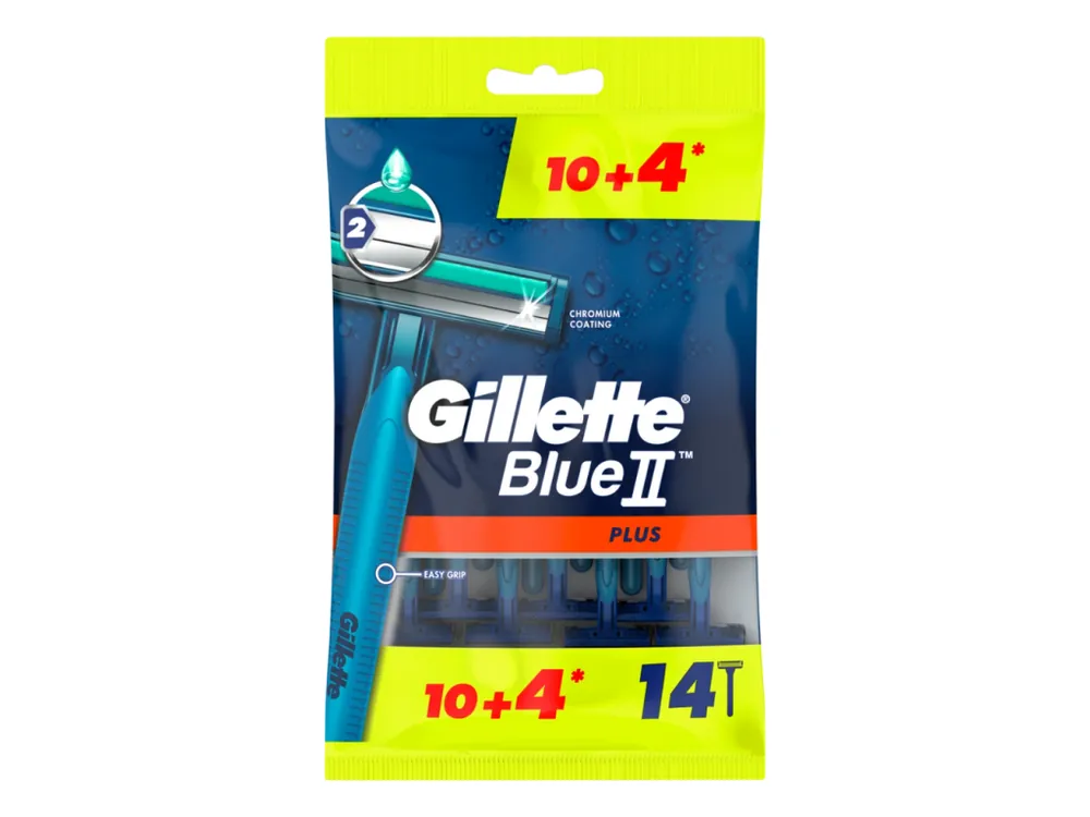 Must-Have Gillette jednorázové holicí strojky Blue2 Plus 10 + 4 ks zdarma