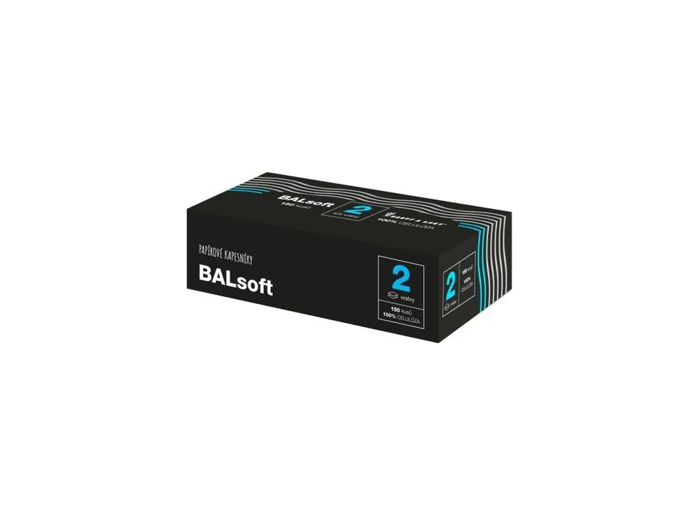 Vrácení Zdarma BALsoft papírové kapesníky BOX 150 ks 2-vrstvé