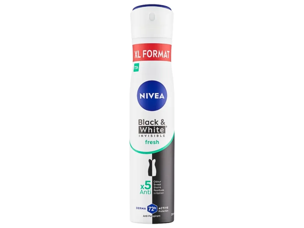 Pouze Dnes Nivea antiperspirant sprej 200 ml Invisible Black & White Fresh XL
