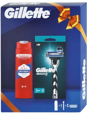 Objednat Nyní Gillette dárková sada Mach3 (strojek + 2 hlavice + sprchový gel Old Spice Whitewater)