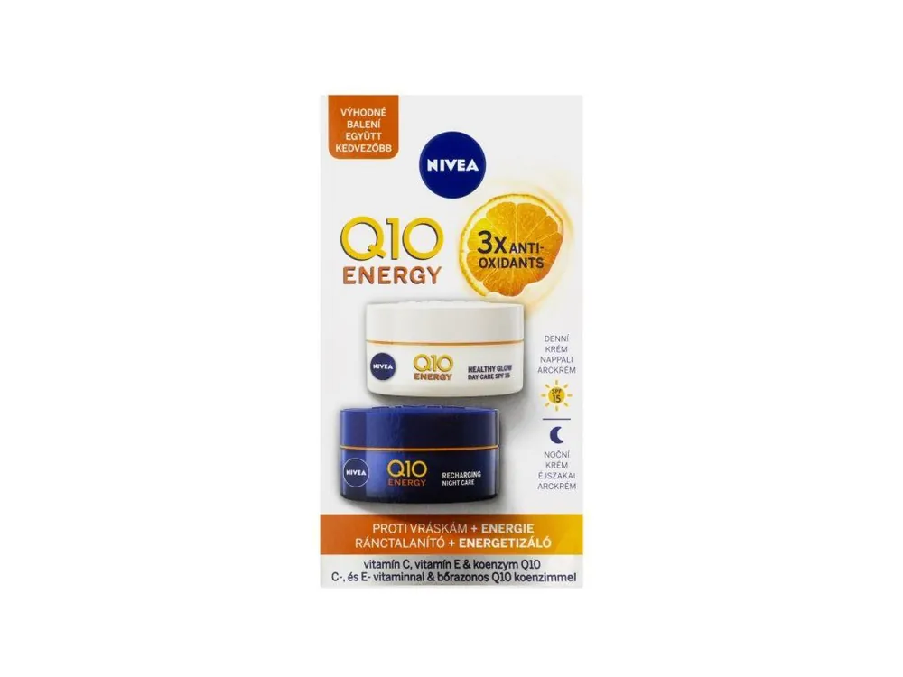 Nakupujte Hned Nivea Duo denní + noční krém 2x50 ml Q10 Energy proti vráskám