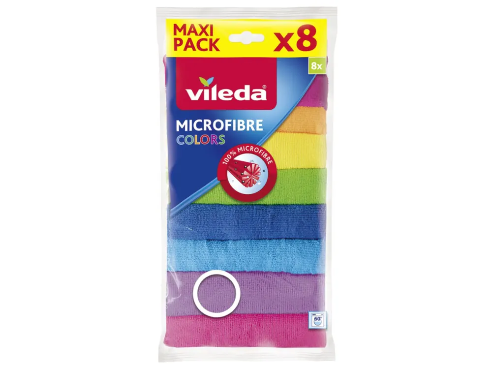Vileda univerzální mikrohadřík 8 ks Colors 30x30 cm Ověřený