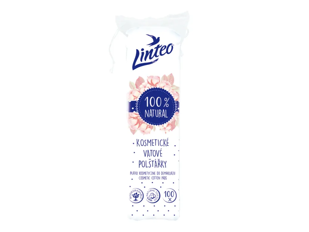 Linteo vatové kosmetické tampony 100 ks Časově Omezené