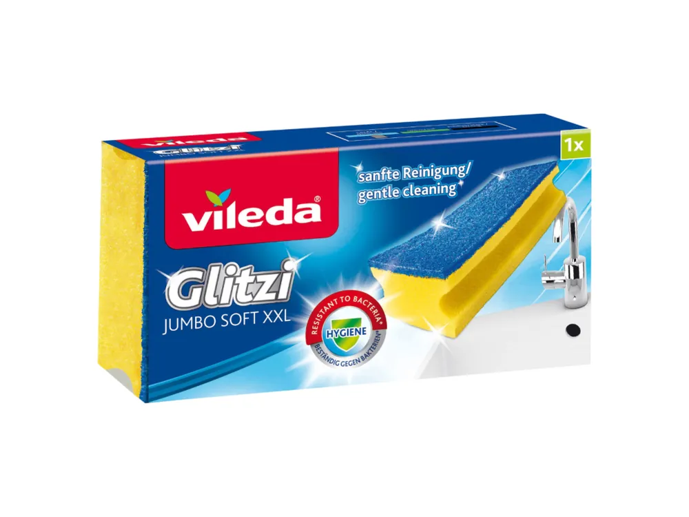 Vileda houbička 1 ks Glitzi Jumbo Soft XXL Vysoce Kvalitní