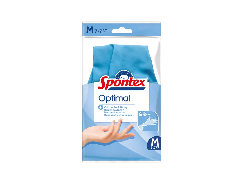 Spontex gumové rukavice Optimal M 7-7,5 Víkendová Akce