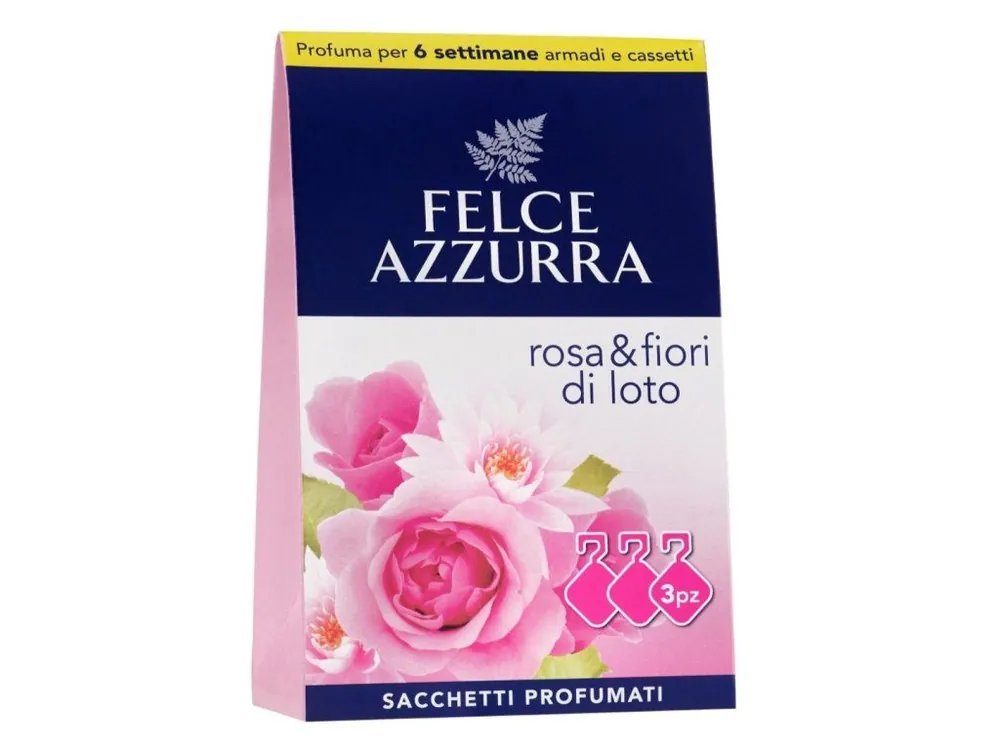 Felce Azzurra vonné sáčky do skříně 3 ks Rosa & Fiori di loto Hit Sezóny