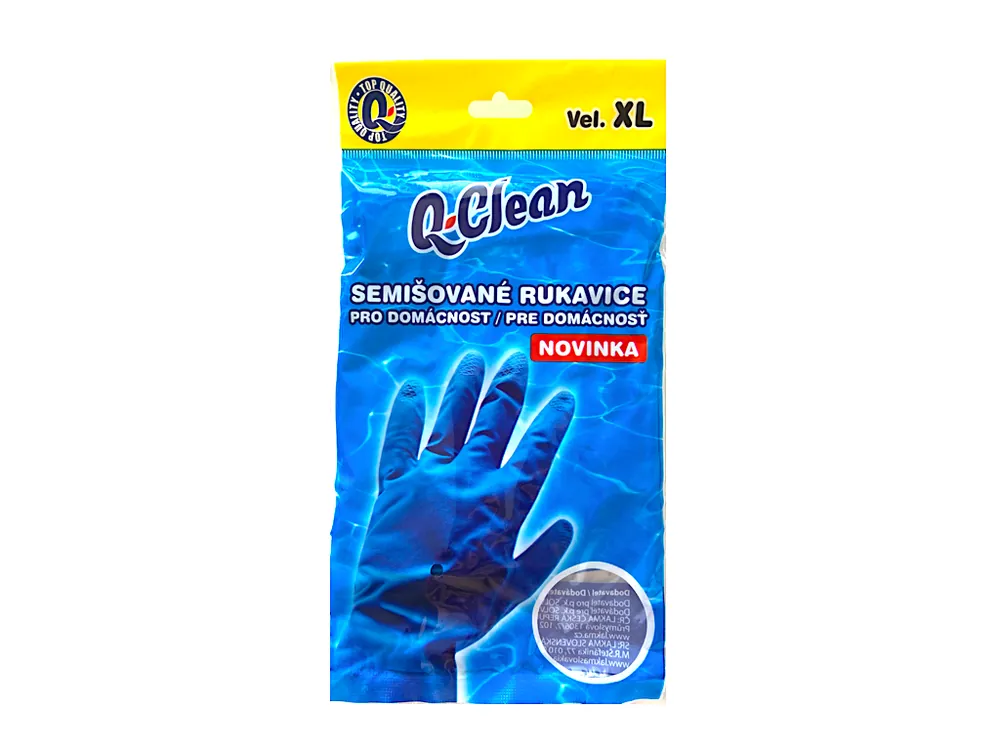 Aktuální Q-Clean gumové rukavice XL 10 semišované