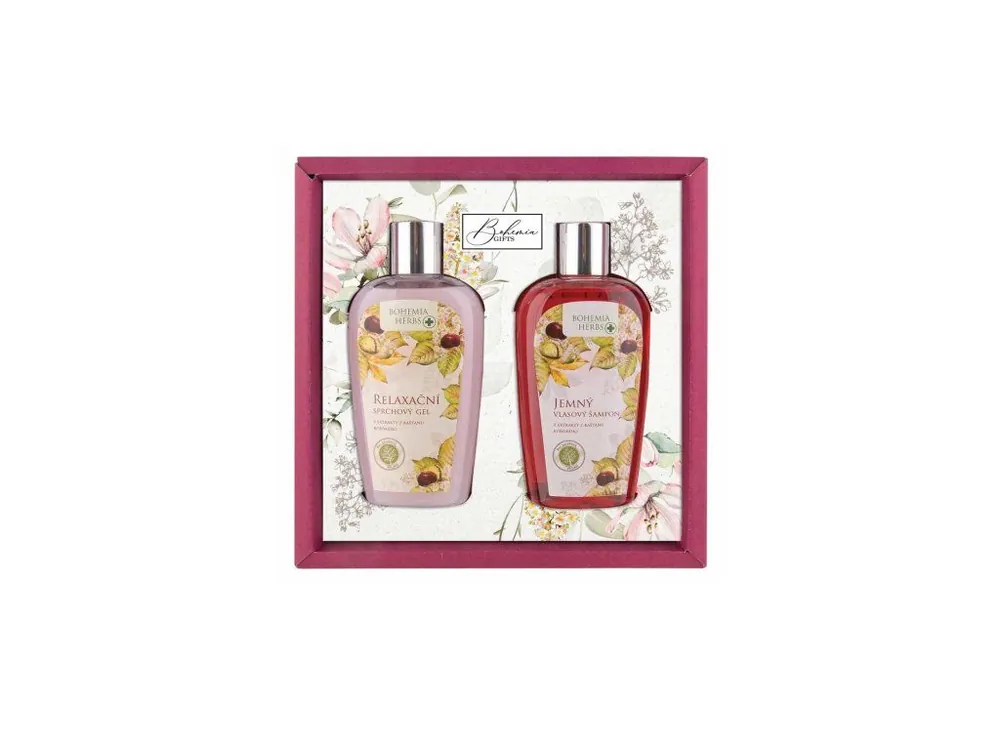 Přímo Od Výrobce Bohemia Herbs dárková sada Kaštan koňský (sprchový gel 250 ml + šampon 250 ml)
