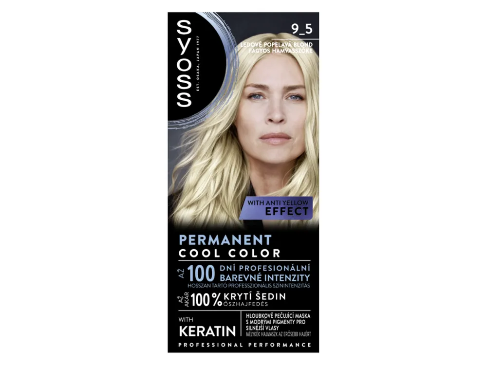 Syoss barva na vlasy Professional Performance 9-5 Ledově popelavá blond Top Prodej