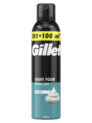 Značkový Gillette pěna na holení 300 ml Sensitive
