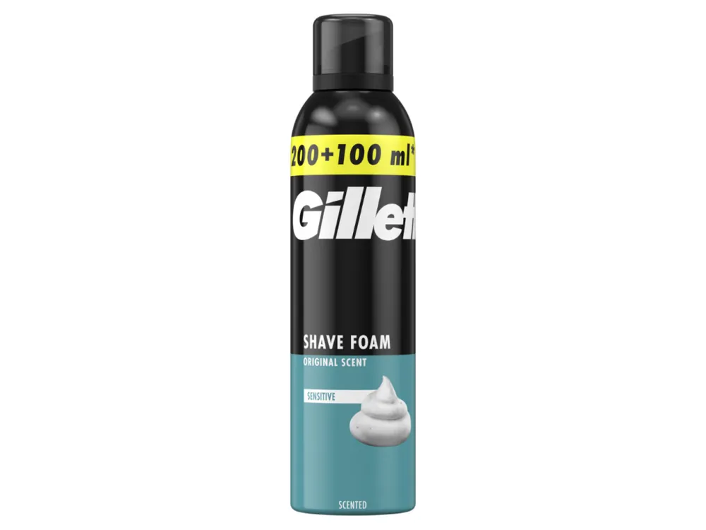 Značkový Gillette pěna na holení 300 ml Sensitive