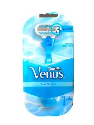 Novinka Gillette Venus Close & Clean strojek + 2 holicí hlavice Blue
