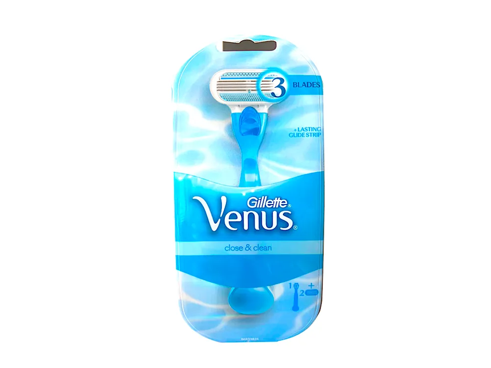 Novinka Gillette Venus Close & Clean strojek + 2 holicí hlavice Blue