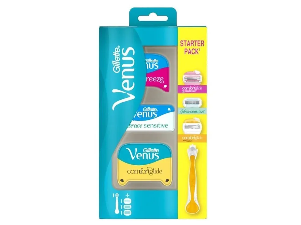 Zlevněný Gillette Venus holicí strojek + 3 náhradní hlavice mix