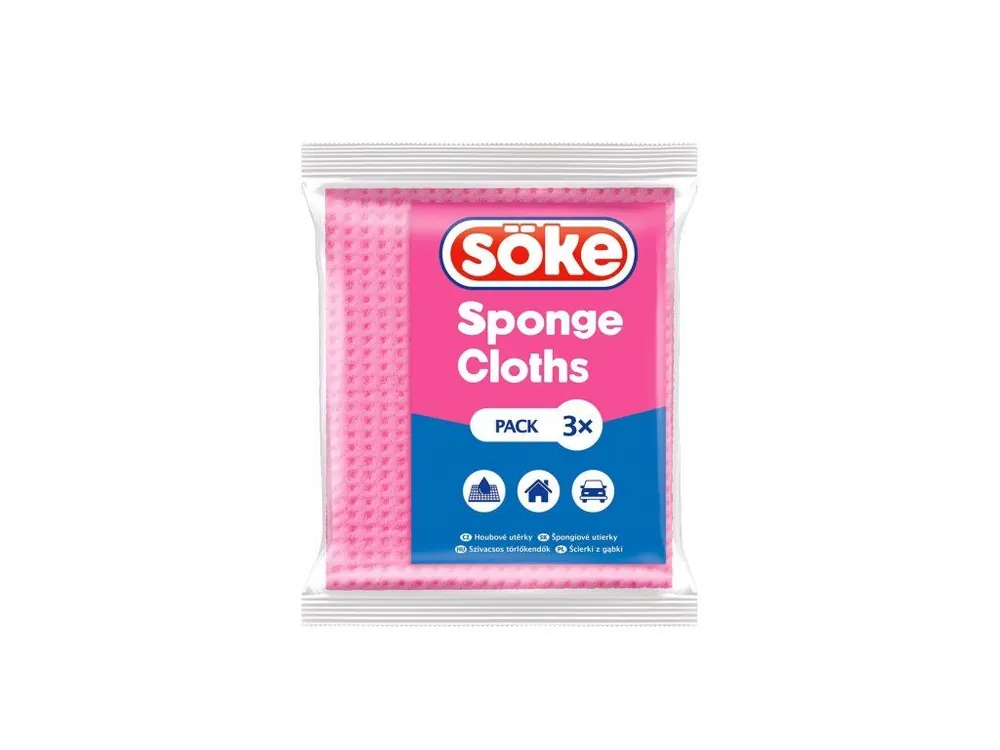 Cenový Hit Söke houbové utěrky 3 ks Sponge Cloths