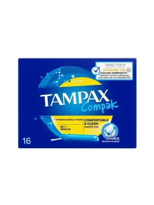 Tampax Compak tampony s aplikátorem 16 ks Regular Časově Omezené