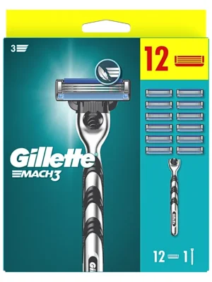 Gillette holicí strojek Mach3 + 12 náhradních hlavic Výprodej